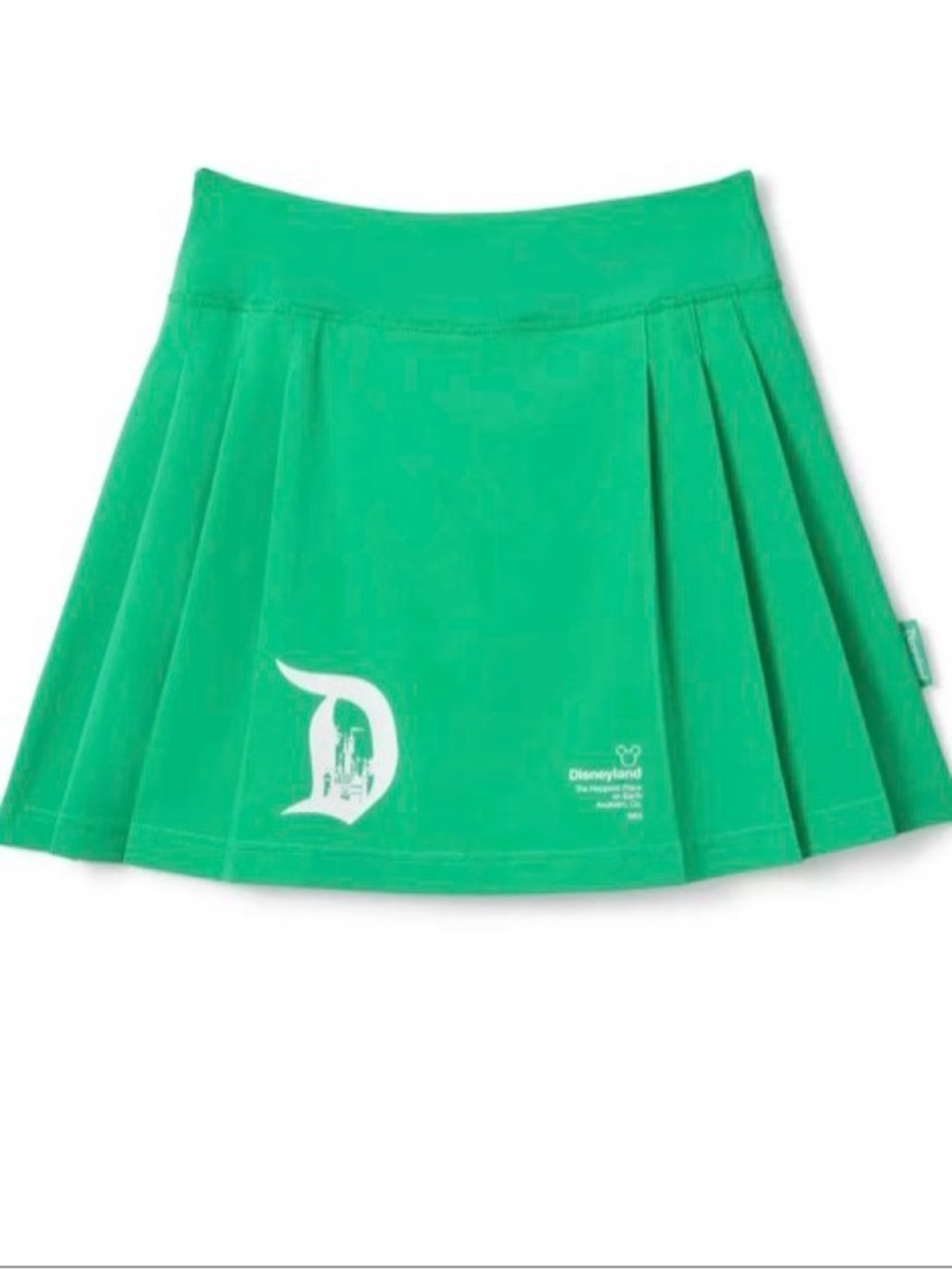 NWT Disneyland Green Pleated Tennis Disney Skirt Skort, 2X